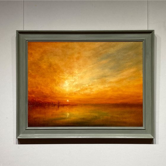Amber Evening Light Original Oil painting FRSA Nial Adams