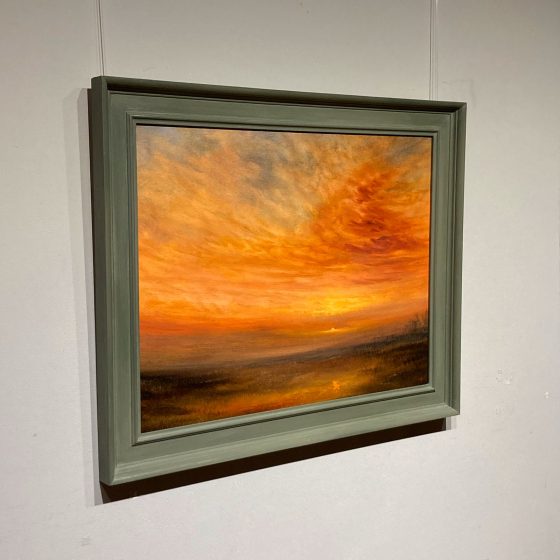 A Autumn Sunset Original Oil Painting FRSA Nial Adams