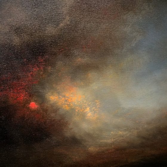 crimson sky original oil painting Nial Adams