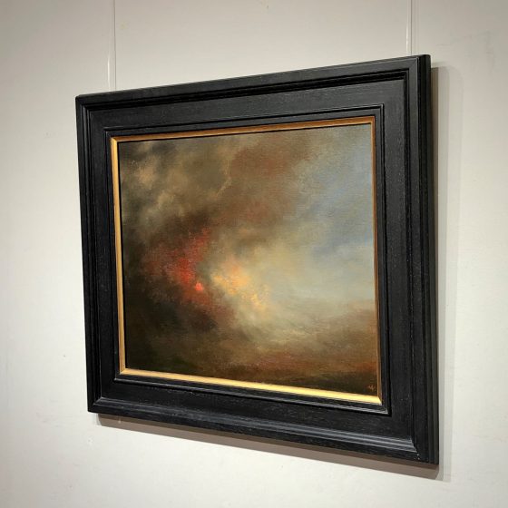 Crimson sky original oil painting Nial Adams