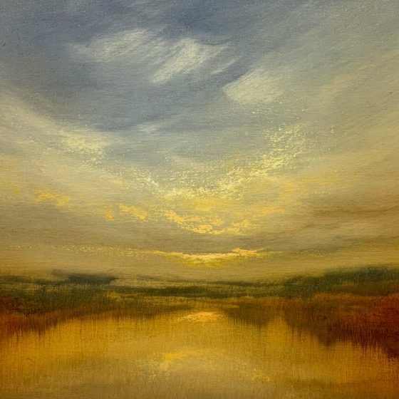 Early spring light wetland - study Oil Painting Nial Adams