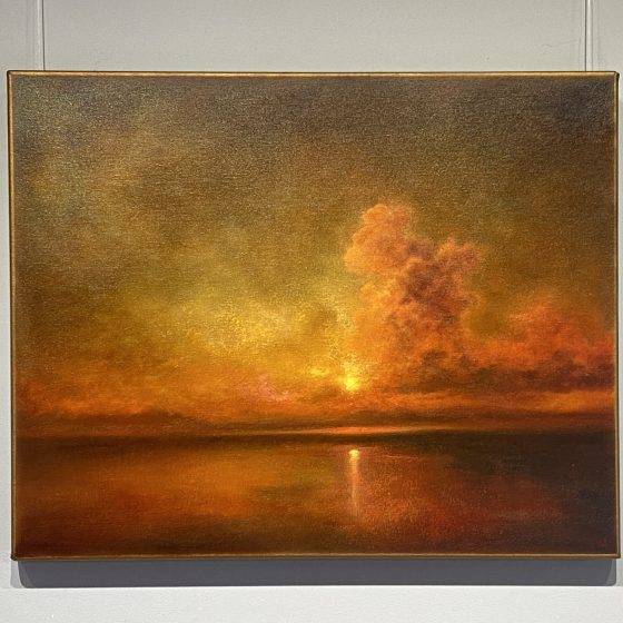 Embracing Evening Light Original Oil Painting by Nial Adams FRSA